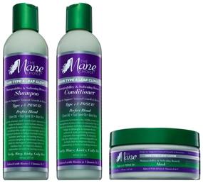 img 4 attached to 🍀 The Mane Choice - Hair Type 4 Leaf Clover: Manageable & Softening Shampoo, Conditioner, and Mask Set