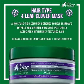 img 1 attached to 🍀 The Mane Choice - Hair Type 4 Leaf Clover: Manageable & Softening Shampoo, Conditioner, and Mask Set