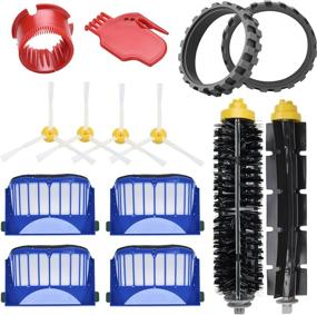 img 4 attached to 🧹 JoyBros 12-Pack Replacement Parts Accessories for iRobot Roomba 675 670 665 690 692 694 671 677 650 655 614 - Premium Wheel Tires, Side Main Roller Brush, Filter Combo