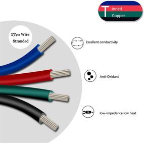 img 3 attached to 💡 Enhance Your Lighting Setup with 4 Pin RGB LED Strip Connectors 10mm Set and AWSOM RGB LED Strip Extension Cable Wire