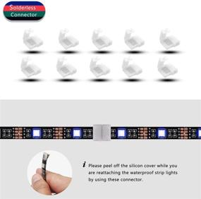 img 1 attached to 💡 Enhance Your Lighting Setup with 4 Pin RGB LED Strip Connectors 10mm Set and AWSOM RGB LED Strip Extension Cable Wire