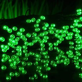 img 3 attached to 🌞 SOLARBABY Solar String Lights: 72ft 200 LED, Waterproof Outdoor Decoration Lighting for Christmas Wedding Holiday Party Green