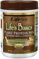 🌱 lifetime life's basics plant based protein powder - natural chocolate flavor, vegan, gluten-free, no artificial flavors or preservatives, 1.22lb logo