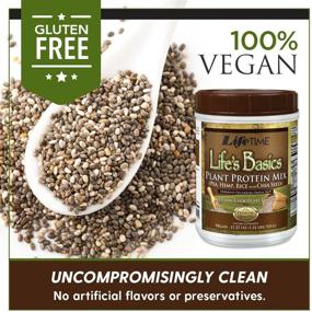 img 2 attached to 🌱 Lifetime Life's Basics Plant Based Protein Powder - Natural Chocolate Flavor, Vegan, Gluten-Free, No Artificial Flavors or Preservatives, 1.22lb