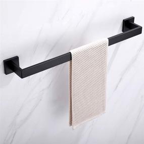 img 3 attached to 🛀 Modern Matte Black Towel Bar Rack - Stylish SUS 304 Stainless Steel Towel Holder for Bathroom and Kitchen - Heavy Duty Wall Mount Towel Rod (23.6 Inch)