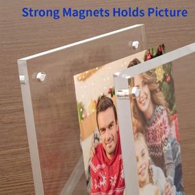 img 1 attached to 🖼️ NIUBEE 4x6 Acrylic Clear Photo Frame: Tabletop Display with Magnets, 2 Pack