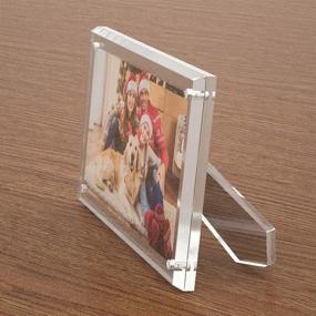 img 3 attached to 🖼️ NIUBEE 4x6 Acrylic Clear Photo Frame: Tabletop Display with Magnets, 2 Pack