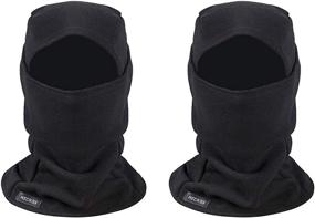 img 4 attached to 🏂 Windproof Ski Mask Winter Face Mask Motorcycle Balaclava Hood Warmer - Warm Fleece Balaclava for Cold Weather & Winter Sports Cap