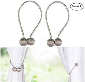 img 3 attached to 🪞 IHClink Window Curtain Tiebacks Clips: Magnetic VS Strong Magnetic Tie Band for Home and Office Decorative Drapes Weave Holdbacks, European Style - 1 Pair