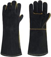 🔥 premium welding gloves: heat resistant baking, grilling, fireplace, and stove protection logo