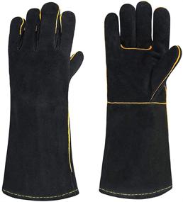 img 4 attached to 🔥 Premium Welding Gloves: Heat Resistant Baking, Grilling, Fireplace, and Stove Protection