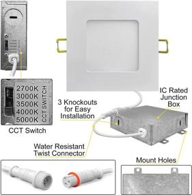 img 2 attached to 💡 Потолочный встроенный светильник NUWATT с диммером - промышленное электрооборудование