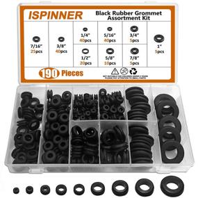 img 4 attached to 🔵 ISPINNER 190-Piece Rubber Grommet Assortment Kit