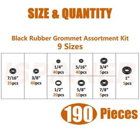 img 3 attached to 🔵 ISPINNER 190-Piece Rubber Grommet Assortment Kit