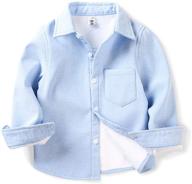 ochenta fleece lined denim shirt boys' clothing logo