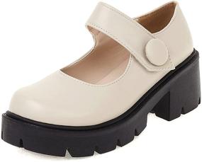 img 4 attached to CYNLLIO Womens Vintage Platform Harajuku Pumps: Stylish Women's Shoes for a Retro-Inspired Look