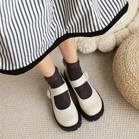 img 1 attached to CYNLLIO Womens Vintage Platform Harajuku Pumps: Stylish Women's Shoes for a Retro-Inspired Look