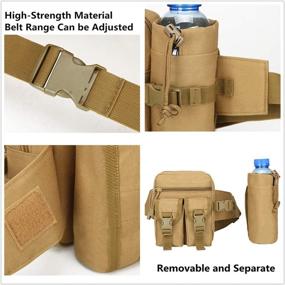 img 2 attached to Lemon Park Tactical Waist Bag: Waterproof Utility Belt with Water Bottle Holder for Outdoor Adventures