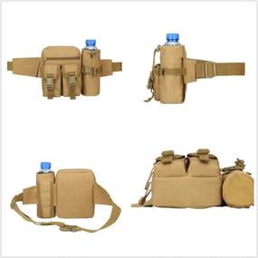 img 3 attached to Lemon Park Tactical Waist Bag: Waterproof Utility Belt with Water Bottle Holder for Outdoor Adventures