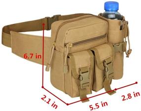 img 1 attached to Lemon Park Tactical Waist Bag: Waterproof Utility Belt with Water Bottle Holder for Outdoor Adventures