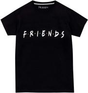friends boys t shirt size black logo