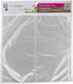 img 1 attached to 📚 Organize Your Scrapbooking Supplies with Totally-Tiffany Scrap Rack Basic Storage Pages - Vertical Double, 10-Pack in White