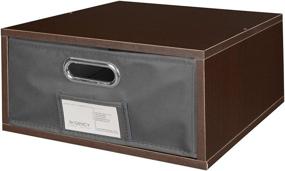 img 1 attached to Niche Cubo Space-Saving Half Size Storage Cube, 1 Unit - Truffle