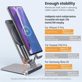 img 2 attached to 🔌 Nillkin 2 in 1 Wireless Charger Stand - 15W/7.5W for Samsung S21 Ultra and iPhone 12 Pro Max - Grey