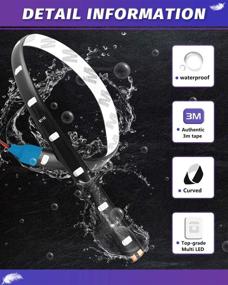 img 3 attached to 🚗 Qoope Car Underglow: 6-Pack Blue Waterproof LED Strip Lights for Car Interior, Boats, and Motorcycles