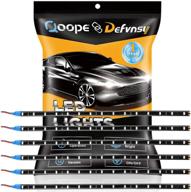 🚗 qoope car underglow: 6-pack blue waterproof led strip lights for car interior, boats, and motorcycles logo
