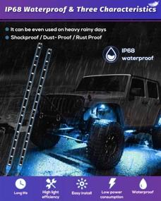img 2 attached to 🚗 Qoope Car Underglow: 6-Pack Blue Waterproof LED Strip Lights for Car Interior, Boats, and Motorcycles