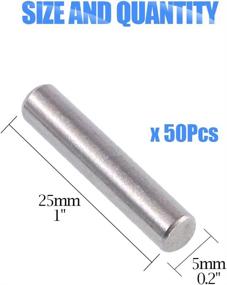 img 3 attached to 🔒 Glarks 50-Pieces 5x25mm Dowel Pin Stainless Steel Shelf Support Pegs: Sturdy Fasteners for Stable and Reliable Shelves