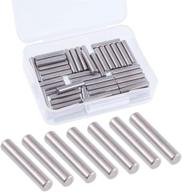 🔒 glarks 50-pieces 5x25mm dowel pin stainless steel shelf support pegs: sturdy fasteners for stable and reliable shelves logo