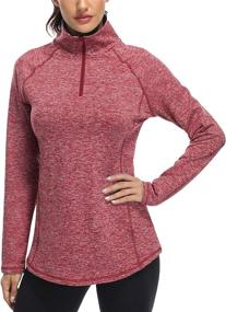 img 2 attached to 🏃 Stylish & Functional: Miusey Womens Quarter Zip Running Pullover Jackets for Active Workouts