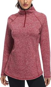 img 1 attached to 🏃 Stylish & Functional: Miusey Womens Quarter Zip Running Pullover Jackets for Active Workouts