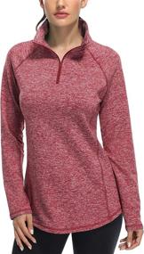 img 3 attached to 🏃 Stylish & Functional: Miusey Womens Quarter Zip Running Pullover Jackets for Active Workouts