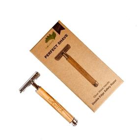 img 3 attached to 🌱 ECOFWORLD Long Olive Wood Handle Safety Razor | Reusable, Eco-Friendly, Sustainable Razor for Men or Women | Double Edge Razor with One Blade | Durable and Environmentally Friendly