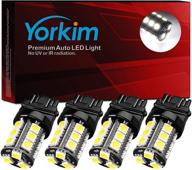 yorkim 3157 led light bulbs white super bright logo