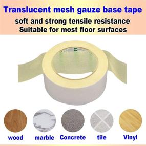 img 1 attached to 🔳 Premium Double Sided Carpet Tape with Cutting Tools - Strong Non-Skid Sticky Tape for Area Rugs, Mats, Carpets, and Runners - Removable Rug Tape with Gauze Base - 2-Inch x 14 Yards - White