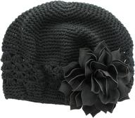 my lello little girl's crochet beanie hat with flower: stylish and adorable headwear for your princess logo