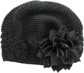 img 3 attached to My Lello Little Girl's Crochet Beanie Hat with Flower: Stylish and Adorable Headwear for Your Princess