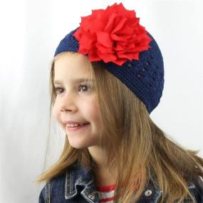 img 2 attached to My Lello Little Girl's Crochet Beanie Hat with Flower: Stylish and Adorable Headwear for Your Princess