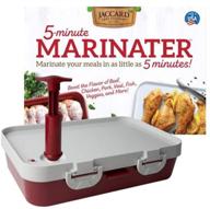 🥩 jaccard 5-minute marinater, 10 x 14 inch, white/red, instant vacuum marinade container - dishwasher safe - enhanced seo logo