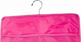 img 1 attached to Organize Your Closet Space with Amelitory Dual Side Clothing Hanging Shelves - 15 Mesh Pockets Closet Storage Organizer in Rosy Color