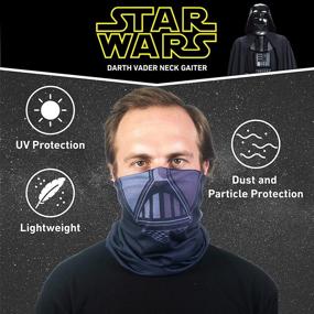 img 3 attached to 🌬️ Поддерживайте тепло в стиле с шарфом-трубой Star Wars Darth Vader, черным, универсального размера