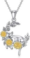 🐾 sterling silver animal pendant necklace for women & teen girls - adorable animal gift for her logo