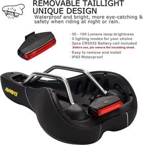 img 2 attached to DAWAY C600: The Ultimate Comfort Bike Seat with Tail Light - Universal Fit, Mountain & Road Bikes, Waterproof, Soft Foam Padding for Men and Women