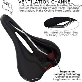 img 1 attached to DAWAY C600: The Ultimate Comfort Bike Seat with Tail Light - Universal Fit, Mountain & Road Bikes, Waterproof, Soft Foam Padding for Men and Women