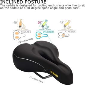 img 3 attached to DAWAY C600: The Ultimate Comfort Bike Seat with Tail Light - Universal Fit, Mountain & Road Bikes, Waterproof, Soft Foam Padding for Men and Women