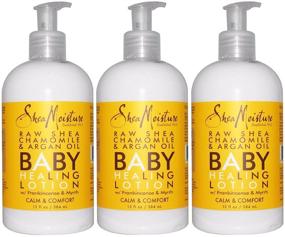 img 2 attached to Shea Moisture Organic Raw Shea Chamomile and Argan Oil Baby Healing Lotion - 3 Pack, 12 Ounce